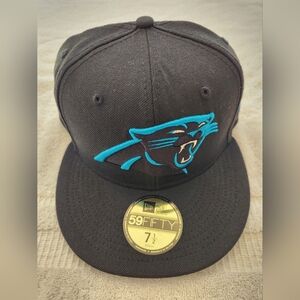 CAROLINA PANTHERS|New Era 59Fifty Team Headgear|Black/Blue Colorway|Size 7 1/2